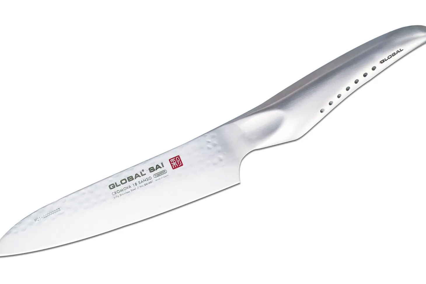 Couteau de chef japonais Global Sai M01 lame martelée 14cm