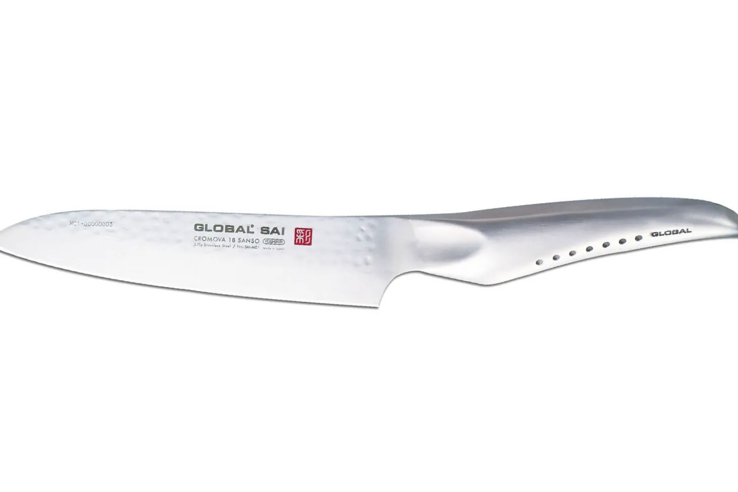 Couteau de chef japonais Global Sai M01 lame martelée 14cm