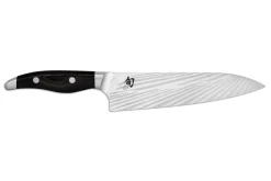 Couteau de chef japonais KAI Shun Nagare Black lame damas 72 couches Dual Core 20cm manche bombé