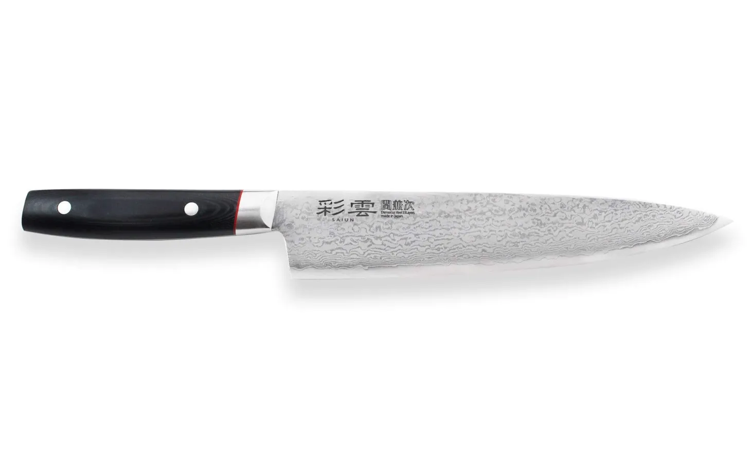 Couteau de chef japonais Kanetsugu Saiun 23cm damas 65 couches