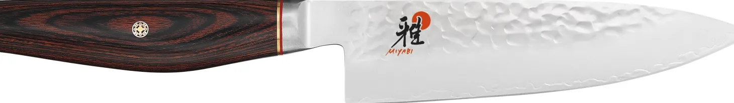Couteau de chef japonais Miyabi 6000MCT lame martelée 16cm + manche en Pakka