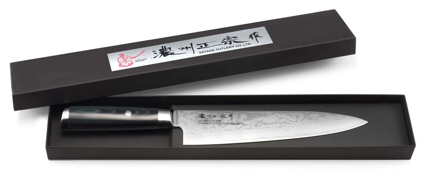 Couteau de chef japonais Satake Cutlery Helios 20cm damas 69 couches
