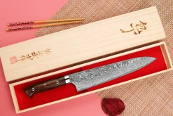 Couteau de chef japonais Takeshi Saji R2 Damas Mosaïque 24cm