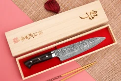 Couteau de chef japonais Takeshi Saji R2 Damas Mosaïque 21cm
