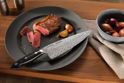 Couteau de chef japonais Zwilling Kramer Euro Stainless 20cm damassé manche en micarta