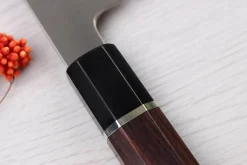 Couteau de chef kiritsuke 21cm japonais artisanal Sukenari HAP40 San Maï manche en bois de rose
