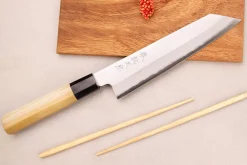 Couteau de chef kiritsuke 21cm japonais artisanal Momotaro Ginsan manche en magnolia