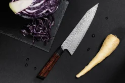 Couteau de chef kiritsuke Fukito Desert Damas 67 couches 21cm