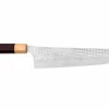 Couteau de chef kiritsuke japonais artisanal martelé Yu Kurosaki senko 24cm acier SG2