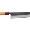 Couteau de chef kiritsuke japonais artisanal Wusaki Yuzo BS2 damas 21cm