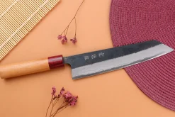 Couteau de chef kiritsuke japonais artisanal Wusaki Yuzo BS2 damas 21cm