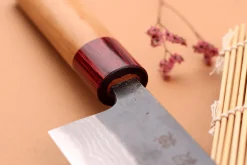 Couteau de chef kiritsuke japonais artisanal Wusaki Yuzo BS2 damas 21cm