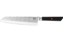 Couteau de chef kiritsuke Kotai lame martelée 20cm manche ébène avec fourreau