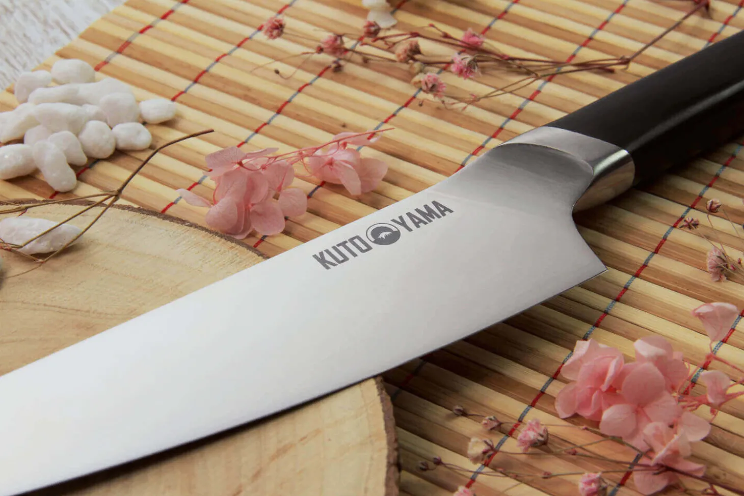 Couteau de chef Kutoyama lame 20cm et manche en bois d'ébène