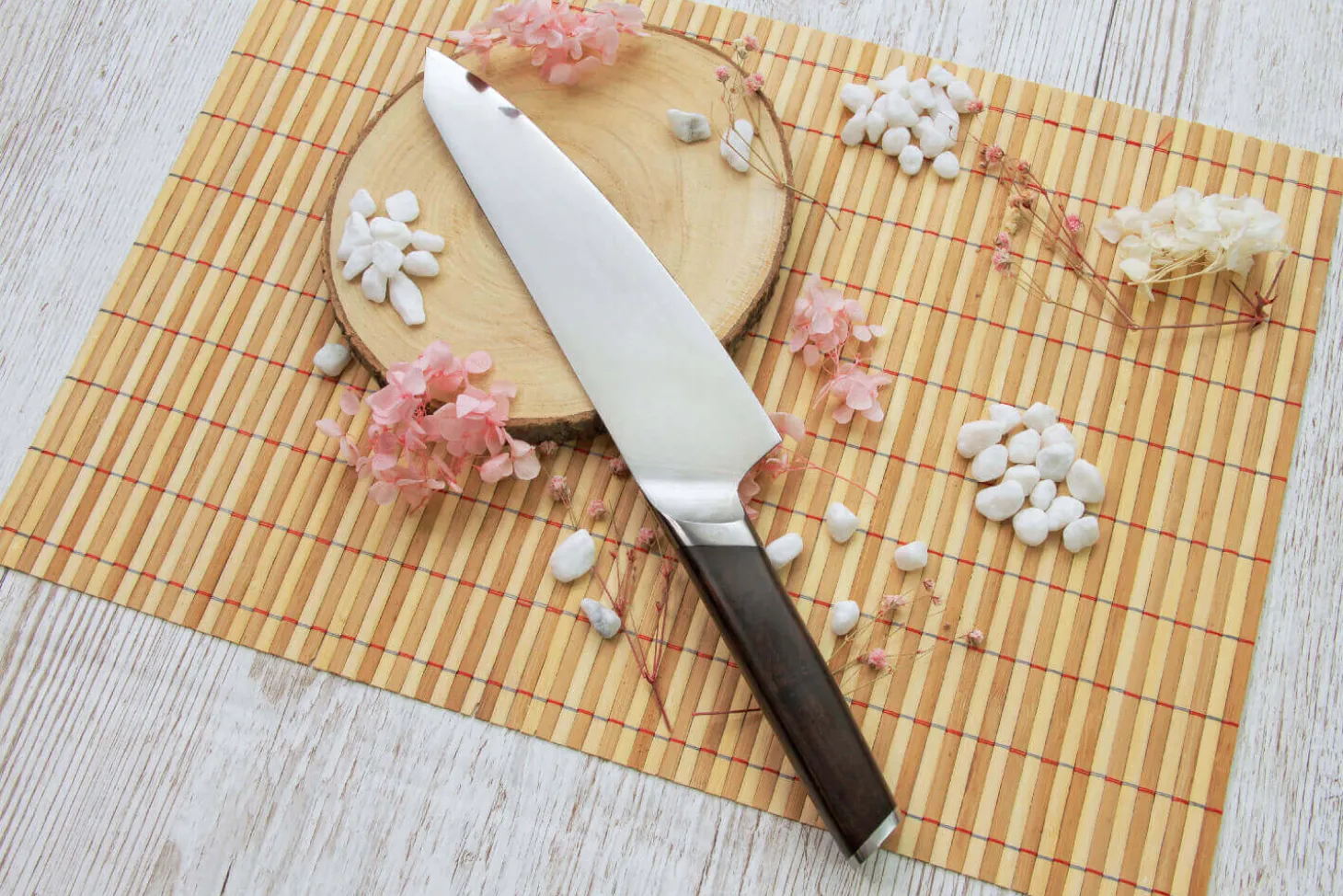 Couteau de chef Kutoyama lame 20cm et manche en bois d'ébène