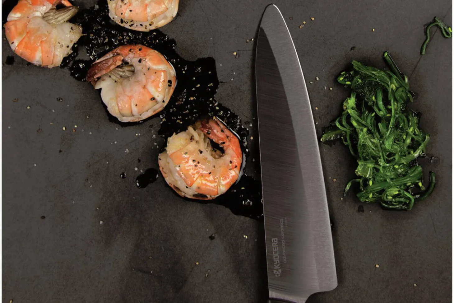 Couteau de Chef Kyocera lame 18 cm en céramique noire