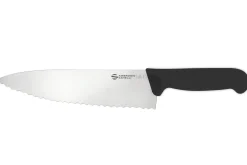 Couteau de chef professionnel Ambrogio Sanelli Supra dentelé noir