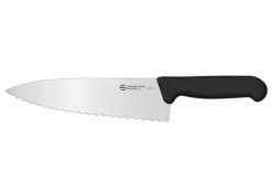 Couteau de chef professionnel Ambrogio Sanelli Supra dentelé noir