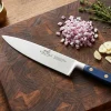 Couteau de chef Sabatier Idéal Bleu Abysse 100% forgé lame 15cm
