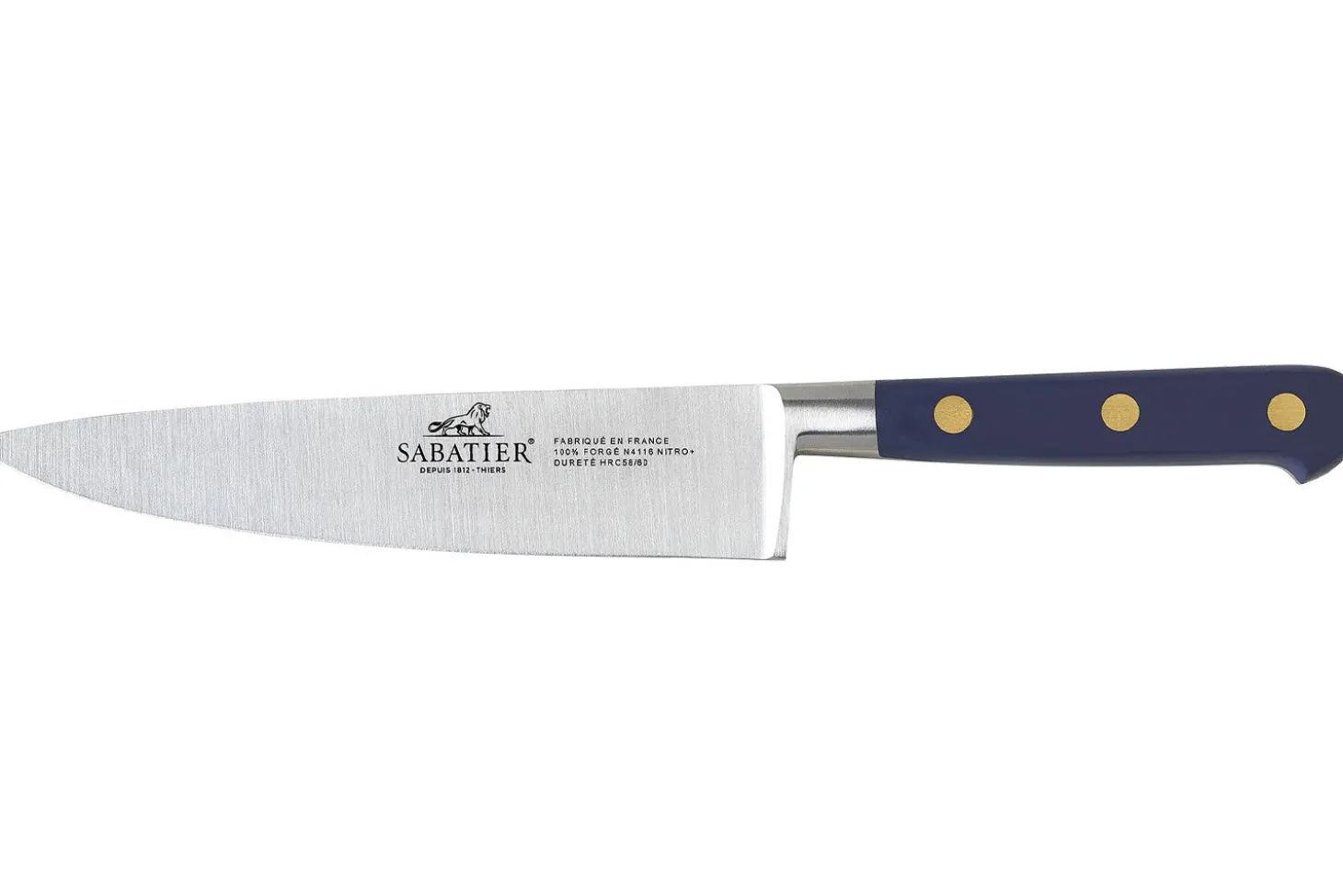 Couteau de chef Sabatier Idéal Bleu Abysse 100% forgé lame 15cm