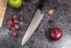 Couteau de chef Sayuto Desert Damas martelé 21cm