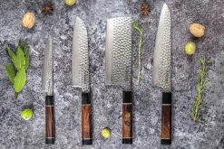 Couteau de chef Sayuto Desert Damas martelé 21cm