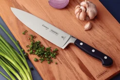 Couteau de chef Tramontina Century lame forgée 20cm manche polycarbonate noir