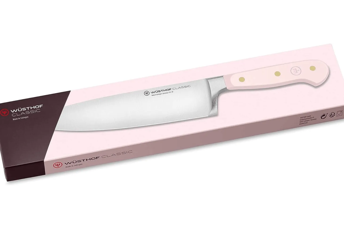 Couteau de chef Wusthof Classic Colour Pink Himalayan Salt forgé lame 20cm