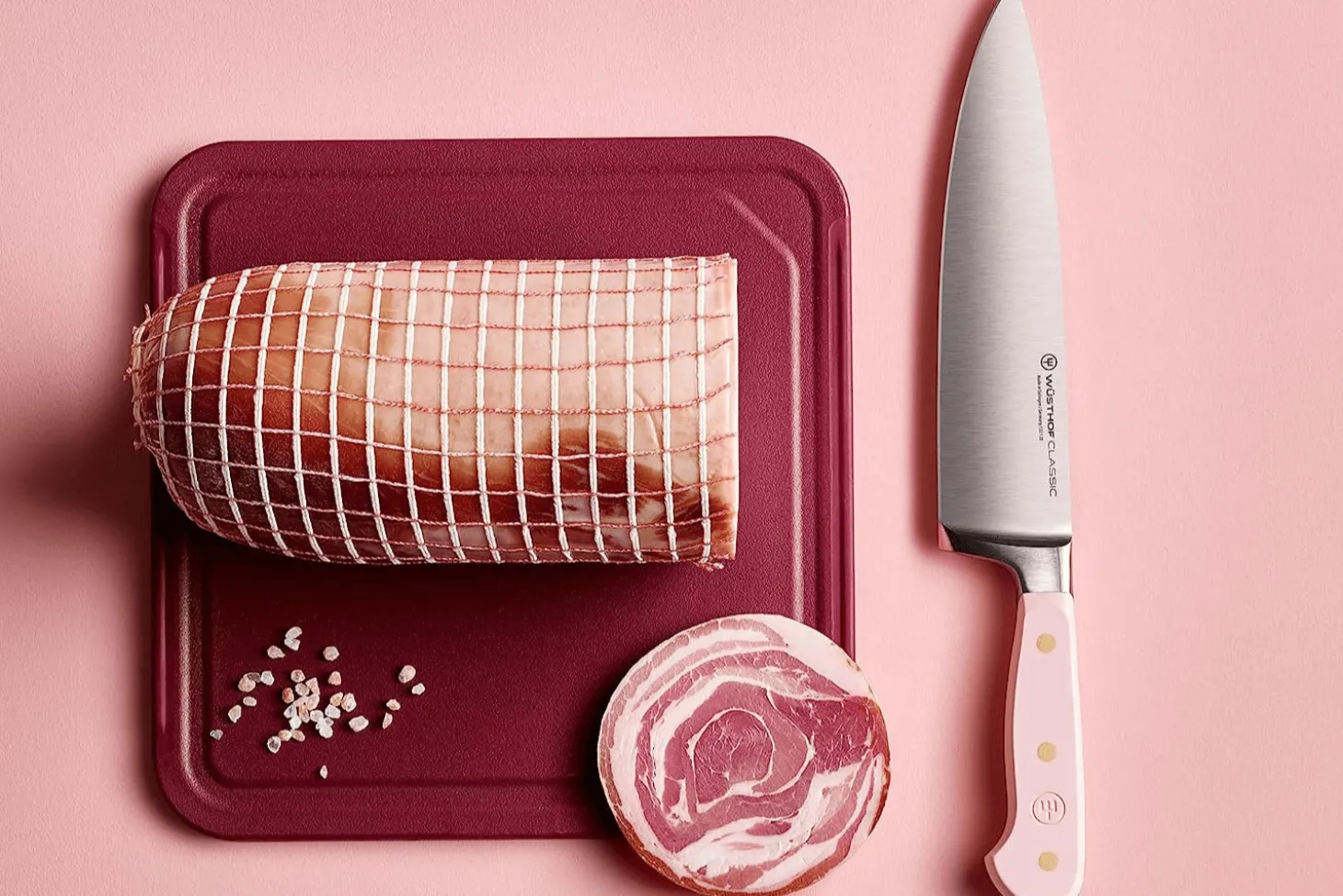 Couteau de chef Wusthof Classic Colour Pink Himalayan Salt forgé lame 20cm