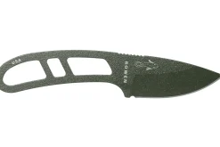 Couteau de cou Esee Candiru CAN-OD lame acier carbone 5,1cm manche en acier vert + étui