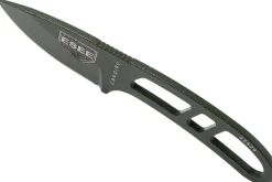 Couteau de cou Esee Candiru CAN-OD lame acier carbone 5,1cm manche en acier vert + étui