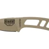 Couteau de cou Esee Candiru Dark Earth CAN-DE lame acier carbone 5,1cm manche ajouré en acier + étui