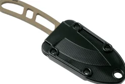 Couteau de cou Esee Candiru Dark Earth CAN-DE lame acier carbone 5,1cm manche ajouré en acier + étui