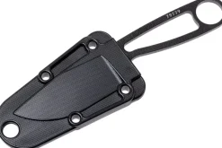 Couteau de cou Esee Izula IZULA-B lame acier carbone 6,2cm manche ajouré acier noir + étui
