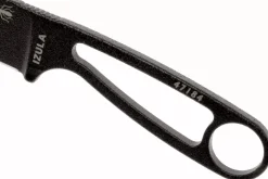 Couteau de cou Esee Izula IZULA-B lame acier carbone 6,2cm manche ajouré acier noir + étui