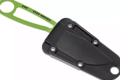Couteau de cou Esee Izula Venom Green IZULA-VG lame acier carbone 6,7cm manche ajouré en acier + étui