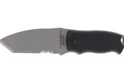 Couteau de cou Herbertz 103407 lame tanto 7cm manche polymère noir + étui