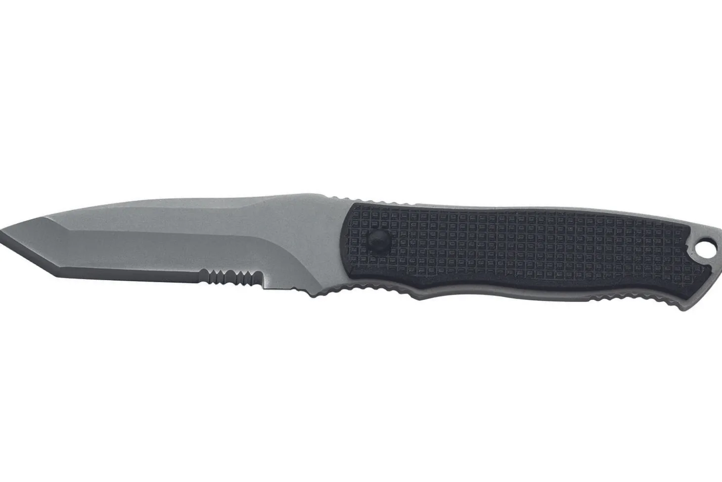 Couteau de cou Herbertz 103407 lame tanto 7cm manche polymère noir + étui