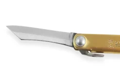 Couteau de poche Higonokami Kanetsune 4cm acier SK-5 manche laiton