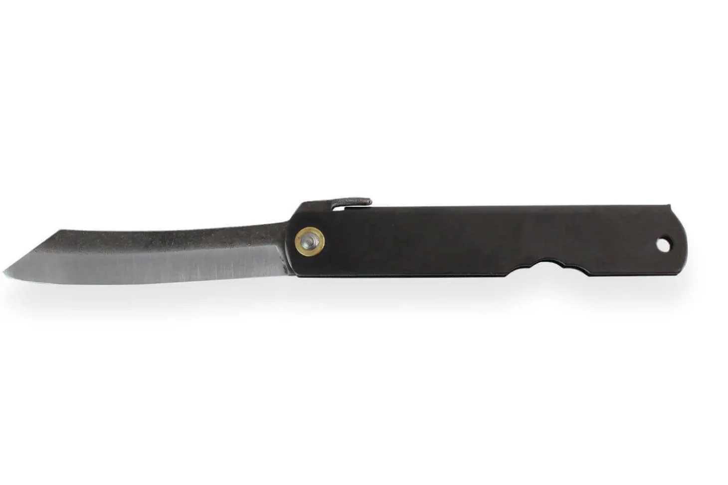 Couteau de poche Higonokami Kanetsune lame 7,5cm manche acier noir