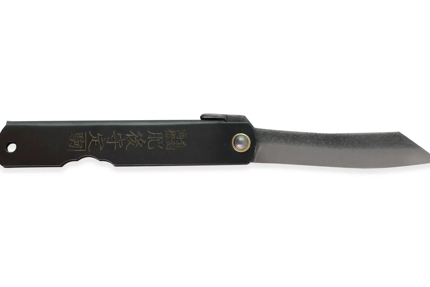 Couteau de poche Higonokami Kanetsune lame 7,5cm manche acier noir