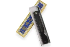 Couteau de poche Higonokami Kanetsune lame 7cm manche acier noir