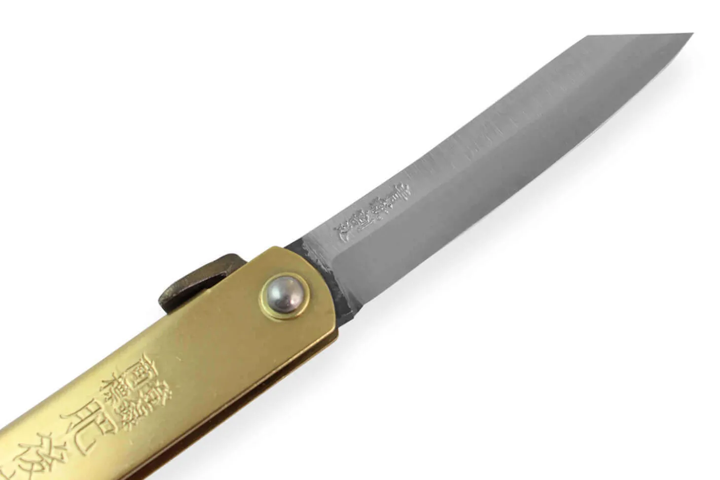 Couteau de poche Higonokami Kanetsune lame 7,5cm manche laiton
