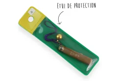 Couteau de poche Higonokami Kanetsune lame 4cm acier SK-5 manche laiton + grelot