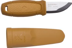 Couteau de poche Mora Eldris 12650 lame inox 5,9cm manche caoutchouc jaune + étui