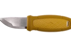 Couteau de poche Mora Eldris 12650 lame inox 5,9cm manche caoutchouc jaune + étui