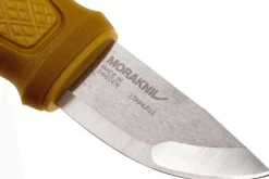 Couteau de poche Mora Eldris 12650 lame inox 5,9cm manche caoutchouc jaune + étui