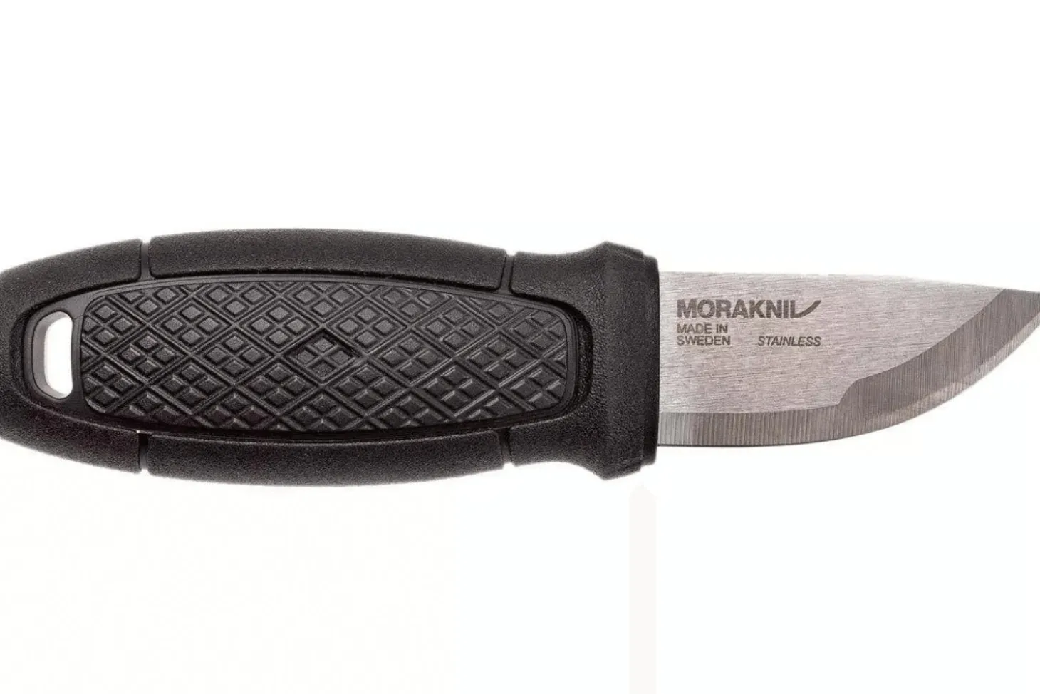 Couteau de poche Mora Eldris 12647 lame inox 5,9cm et manche en caoutchouc noir + étui