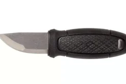 Couteau de poche Mora Eldris 12647 lame inox 5,9cm et manche en caoutchouc noir + étui
