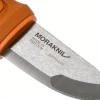 Couteau de poche Mora Eldris 13501 lame inox 5,9cm manche caoutchouc burnt orange + étui